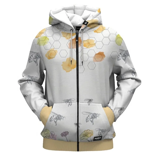 Most Fashionable Black And White Bandana Print Style Printed Unisex Zipper Hoodies For Sale With Ribbed Waist Hems