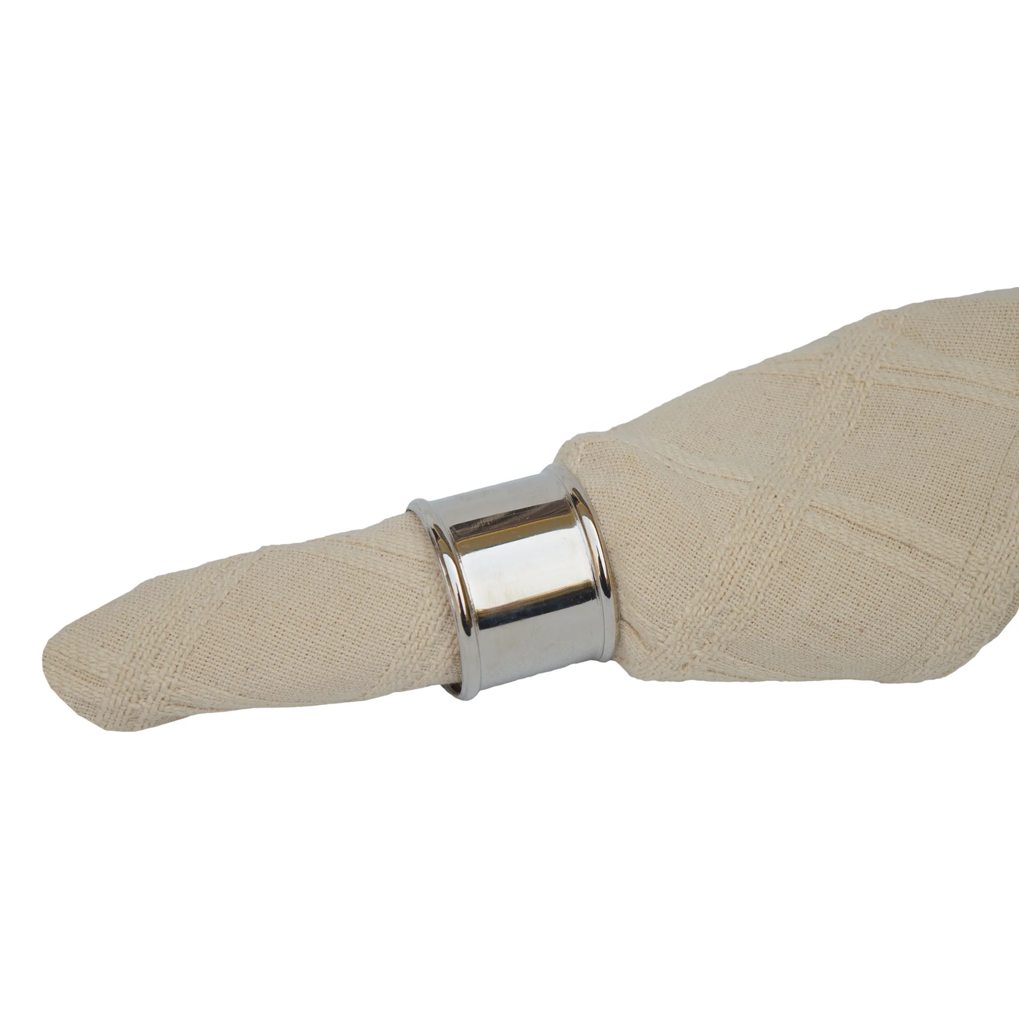 A Classic but Simple Napkin Ring Round in Shape Features a Role Design Wedding Party Hotel Table Decor Supplies Napkin Holder
