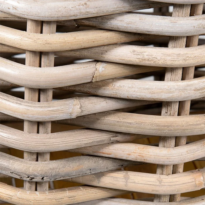 Set of 2 Rattan Basket For Storage Sustainable Convenient Basket Set With Handles