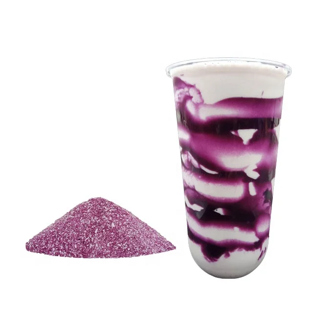 Фиолетовый сладкий картофель пузырьковый чай стена паста порошок