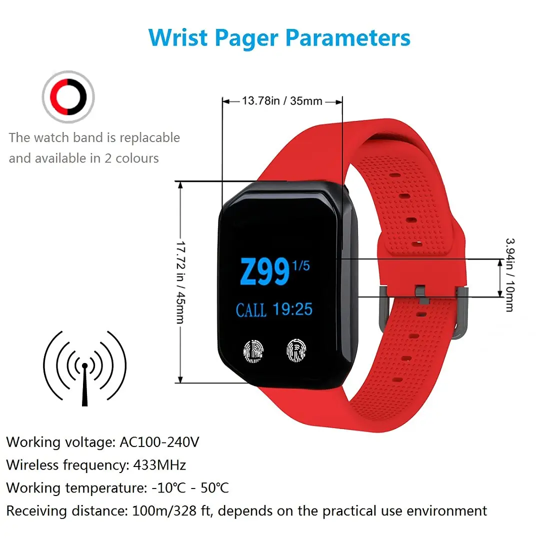 BYHUBYENG Restaurant Pager System Wireless Calling System Service Pager Long Range Call System for Restaurant Food Truck Coffee