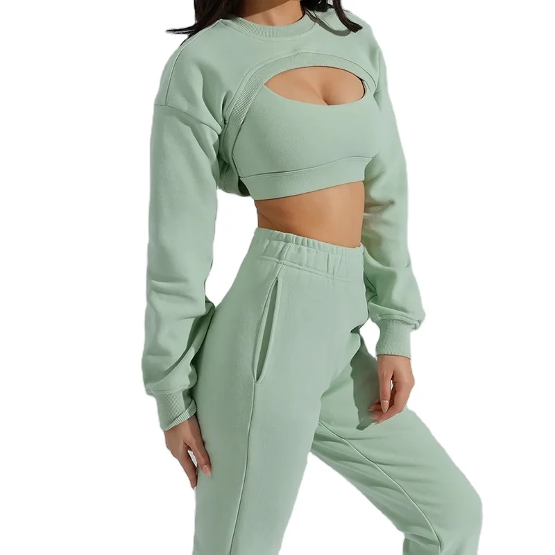 All colour plus size fashionable Factory price popular manufacturer Unique design Crop Top hoodie
