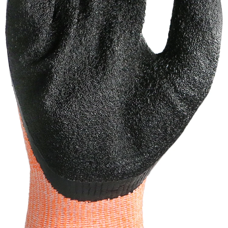 MaxiPact anti-slip 13G spandex crinkle latex coated protect hand Safety Palm Gloves