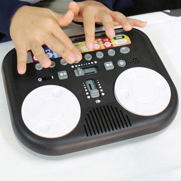 Kids music synthesizer smartphone enabled music creation Portable DJ Controller Toy for children