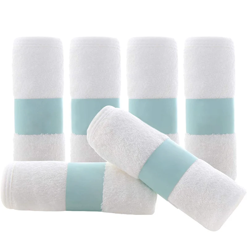 Customized 25cm*25cm organic bamboo Wash Cloth baby wipes drool towel Kid Small Face Towels