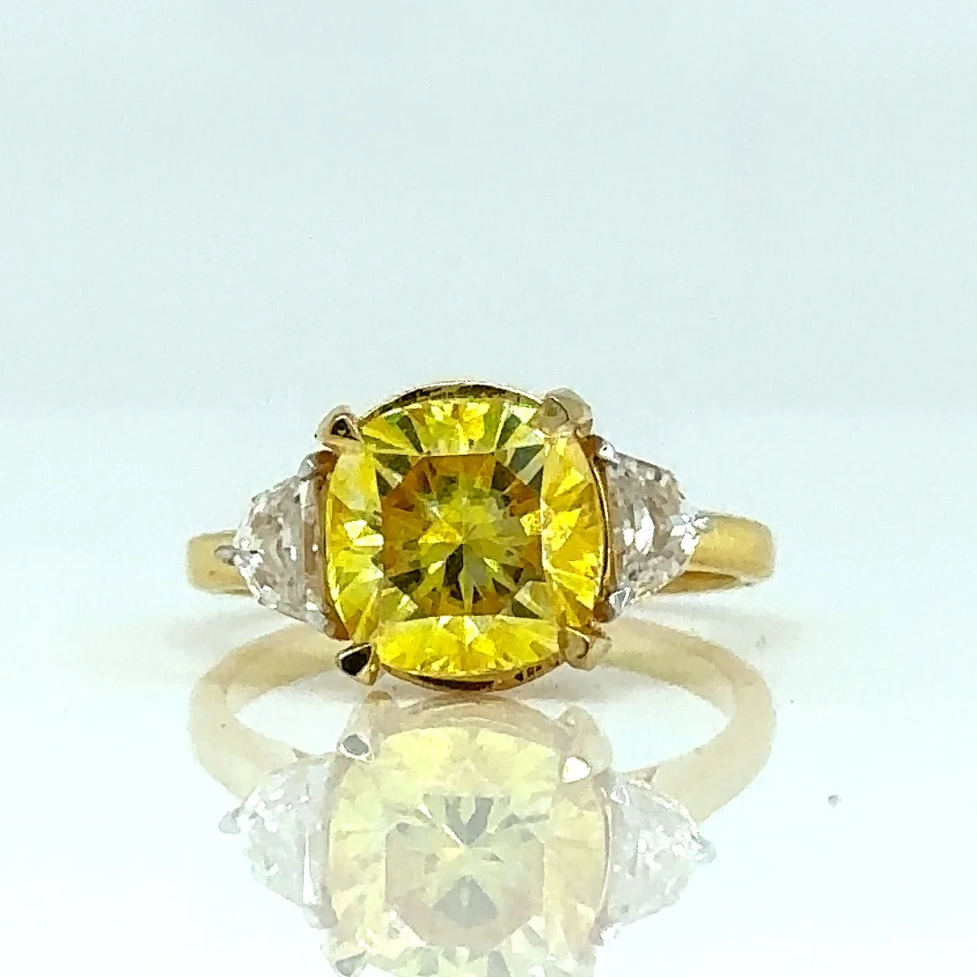 Ювелирные изделия с полным индивидуальным дизайном Vvs Moissanite Diamond 14K 18K сплошное Золотое кольцо ювелирные золотые большие кольца бриллиантами