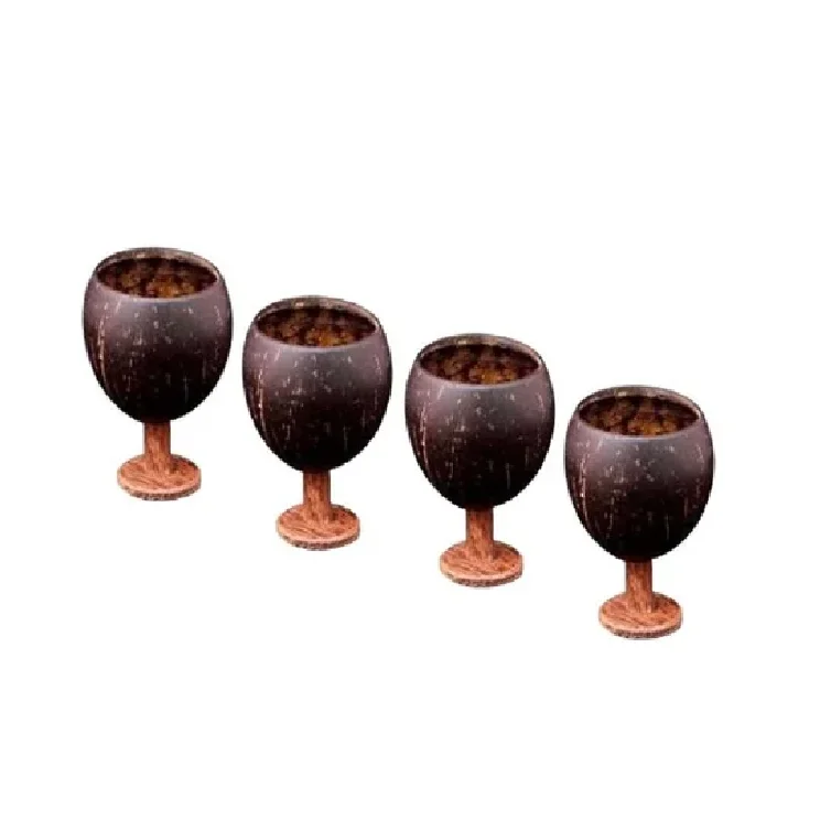 Экологически чистые чашки для мороженого из кокосовой скорлупы подлинное индийское ремесло