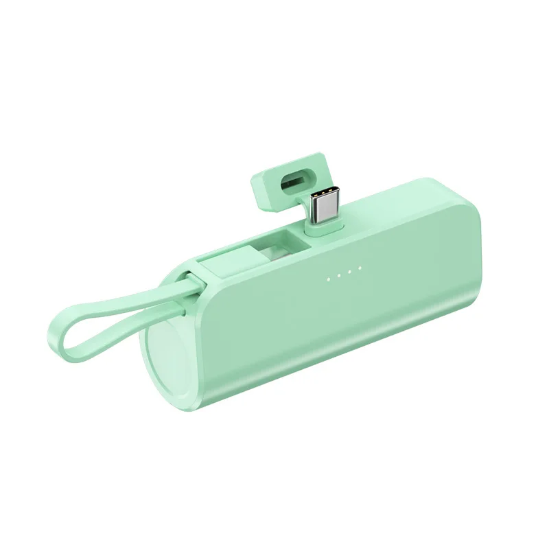 Best Quality cheap price 5000 mAh 5v2a with built-in line mini lipstick mobile power supply small portable capsule power bank