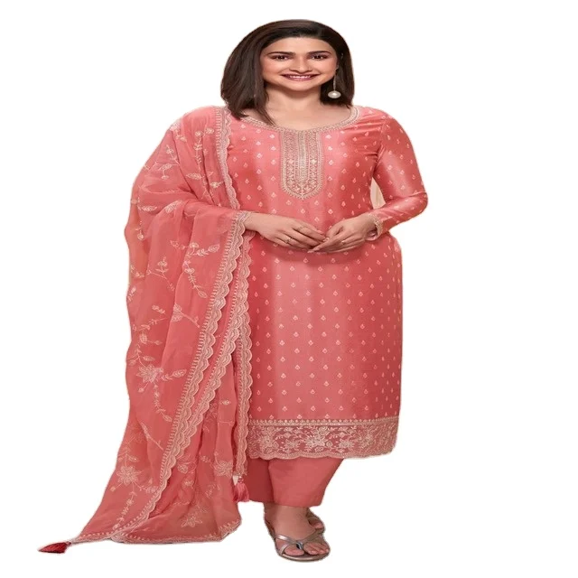 Presenting New Catalog Kuleesh Purva Salwar Suit Set With Heavy Thread Embroidered Work On Printed Silk Georgette