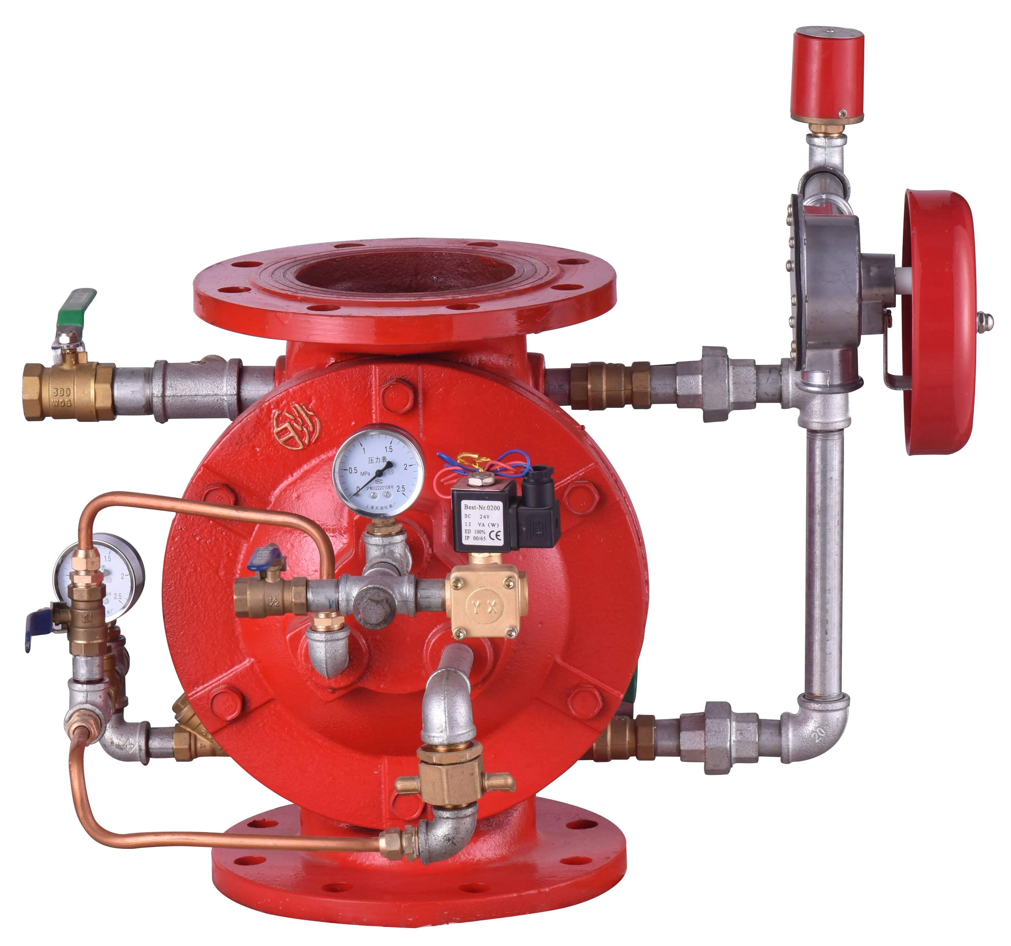 Brass Red High Quality Durable Fire Fighting Deluge Alarm Valve