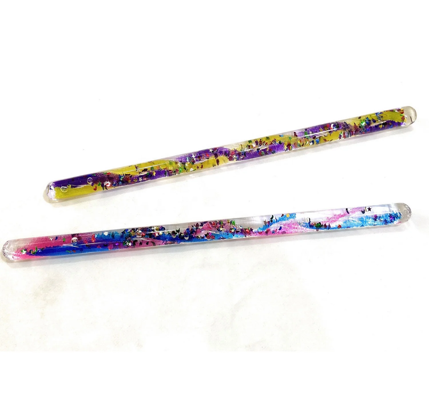 Magic Glitter Wand toy Motion Sensory  Stick Educational glitter wand