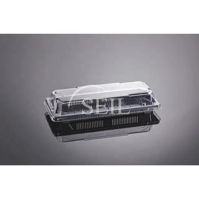 SL-H30s тарелка для суши стекируемые очечатый упавковочный суши контейнер на вынос того лоток с крышкой 800 мл