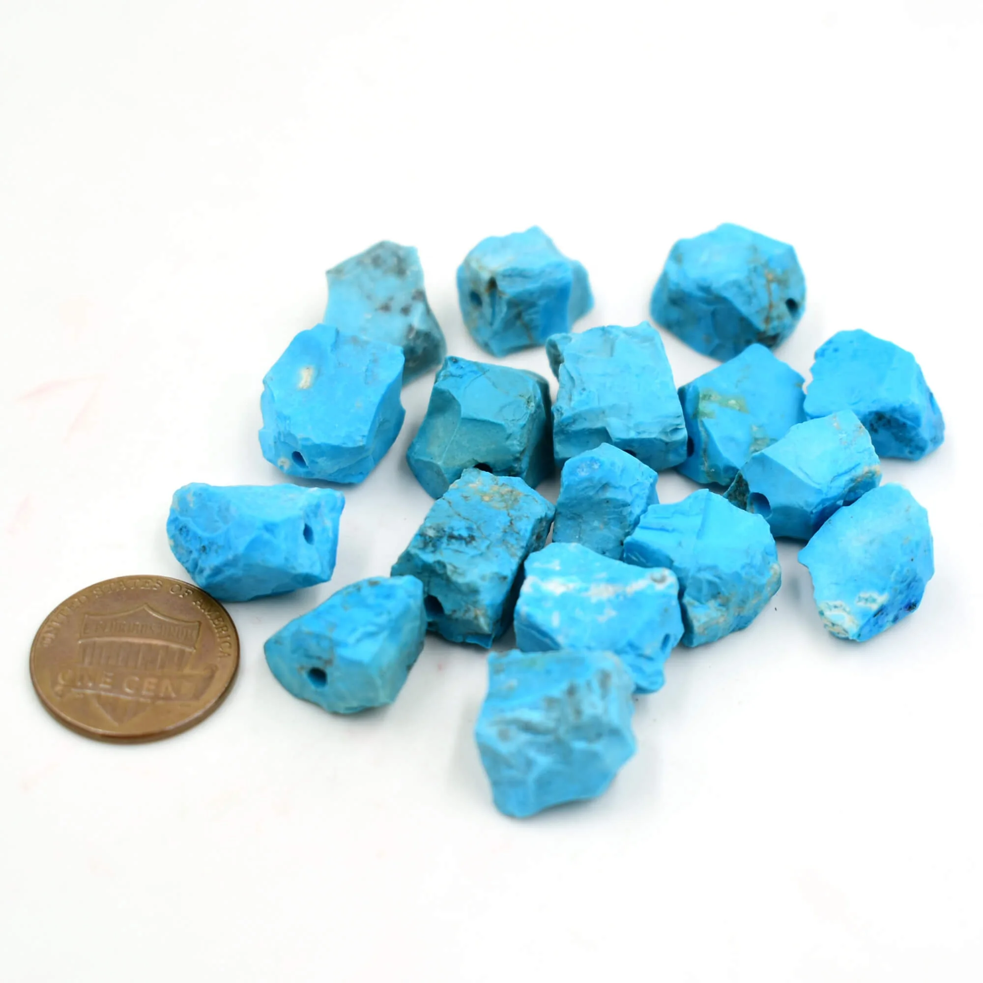 Howlite turquoise raw gemstone 2 mm drill hole beads for jewelry making healing crystal december birthstone turquoise supply