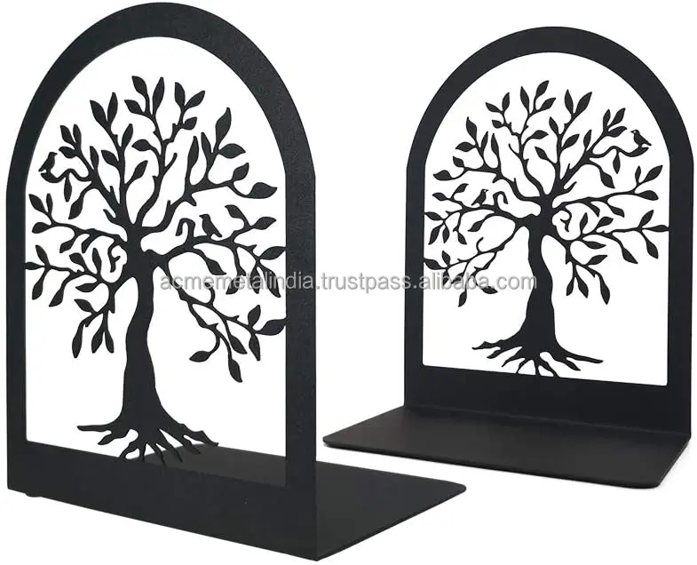 Подставки для книг в виде паутины из черного металла с порошковым покрытием идеально подходят стильных полок и декора стола