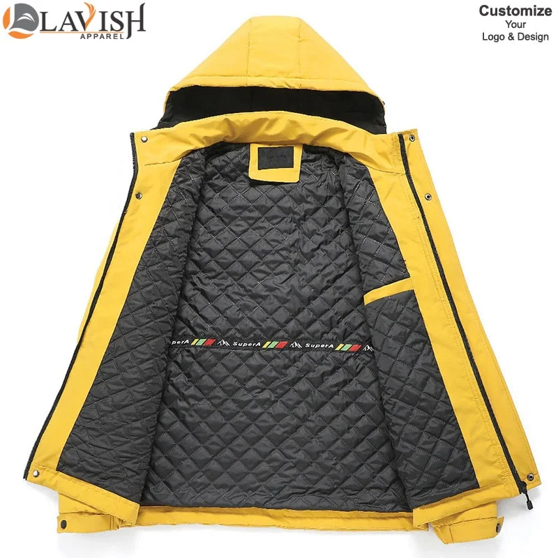 Мужская Теплая Лыжная куртка с капюшоном повседневная Водонепроницаемая уличная Классическая из хлопка 4XL весна-осень 2021