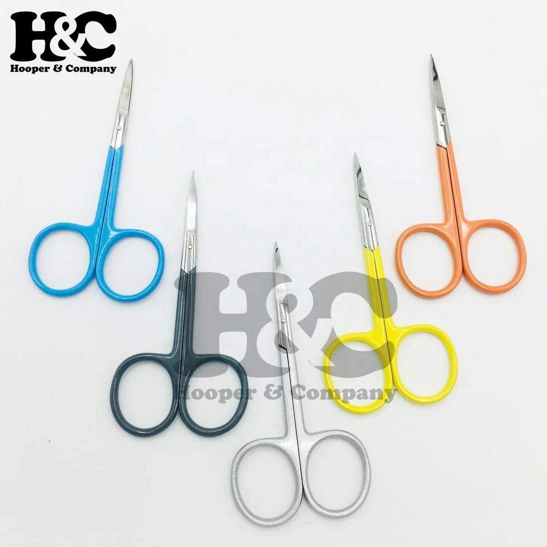 Customize Color Coating Beauty Saloon Scissors High Quality Stainless Steel Hand Made Scissor Eyelash Eyebrow Baby Use