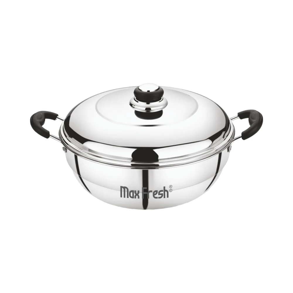 Maxfresh Dhamaka мульти Kadai набор посуды сэндвич дно может использовать 2 тарелки за раз пищевой материал