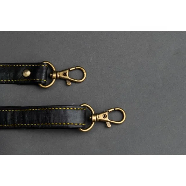 LW Handcrafted Genuine Leather 2 Color Ceremonial Leather Belt With Slings Garrison Belt 2 Color