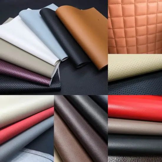 Custom PU Leatherette Upholstery Embossed Stretch Waterproof Motorcycle Seating Sofa Bag Furniture Football Decorative Woven
