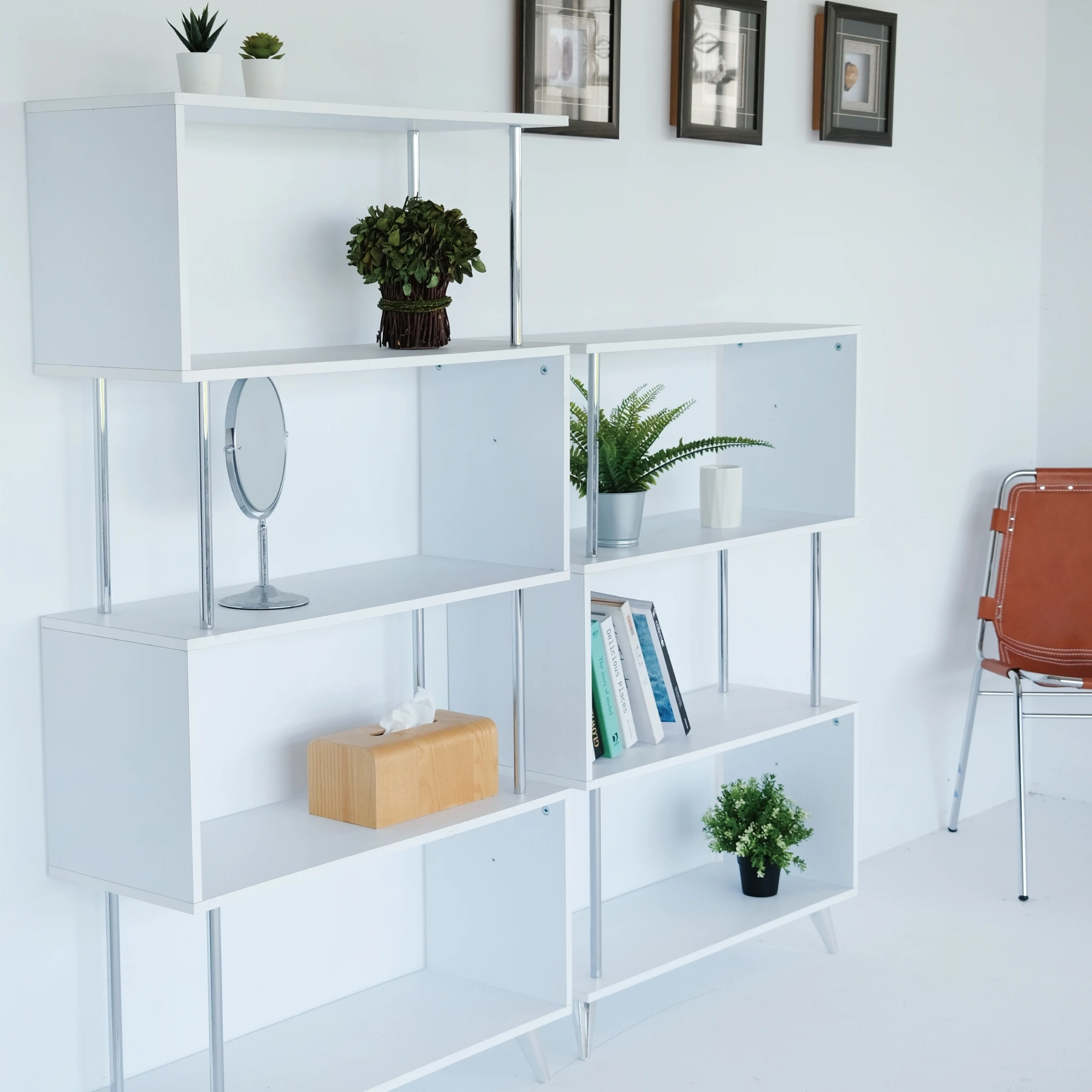 Hot Selling Home Style Display Book Shelf Decorative Standing Rack