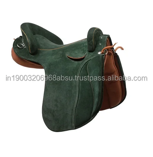 2021 Green Genuine Horse Leather Spanish Saddle /Top Trending Indian Saddle