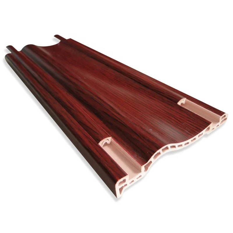 Made In China Wood Grain Door Pvc Cover Modern Simple Scratch Resistant Plastic Door Frame