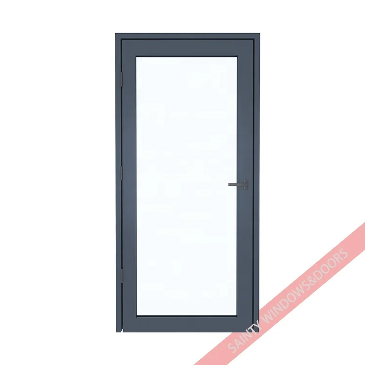 Aluminum door public door with digital lock and panic bar villa exterior front smart door