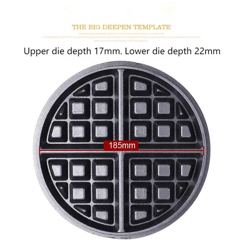 1300W Mini Belgian Round Bubble Waffle Maker Commercial