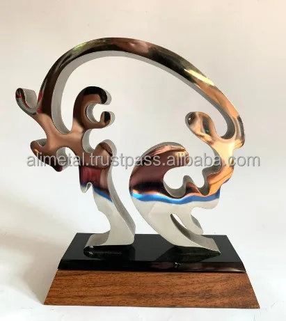Abstract Biomorphic Metal Sculpture for Office Desktop Decorative Table Statue Home Decor Living Room decor