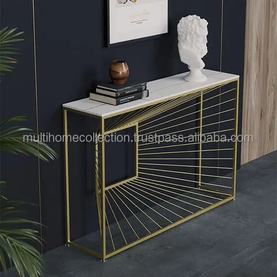 Top Selling Furniture Nordic Dinning Table Eco Friendly Kitchen And Garden Uses Metal Frame Round Marble Top Dining Table