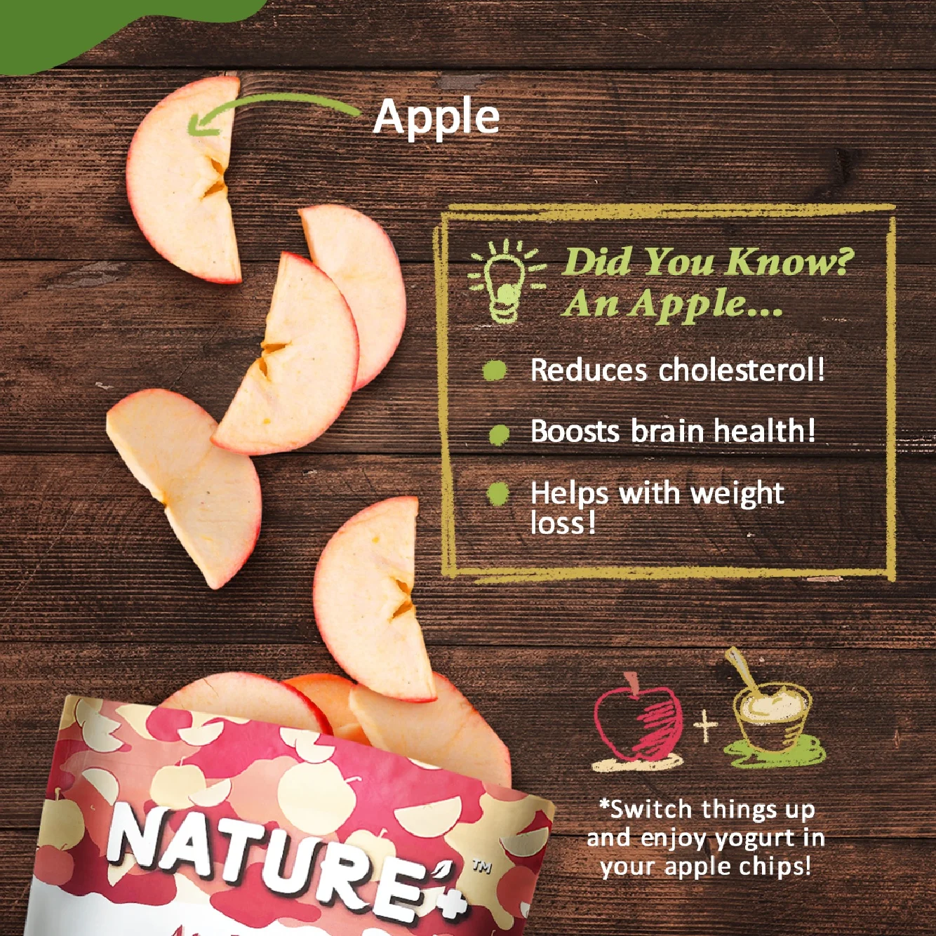 Лидер продаж с фабрики яблочные чипсы аромат йогурта без добавления сахара закуски от производителя сушеные здоровые брендовые