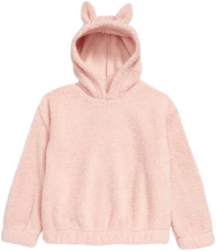 OEM ODM Kids bear ear hoodie customized blank hooded teddy sweatshirt