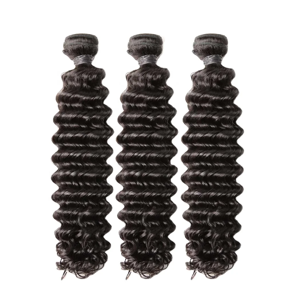 Good feedback real human deep wavy weft hair 1B color amazing style easy to be restyed double weft Vietnamese hair