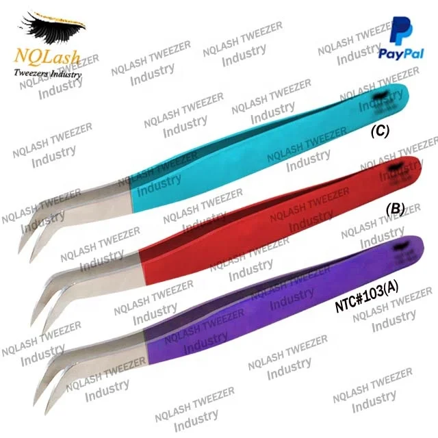 New Rose Gold Diamond Grip Eyelash Tweezers Russian Volume Custom Logo  Stainless Steel Wholesale Price Manufacturer Tweezers