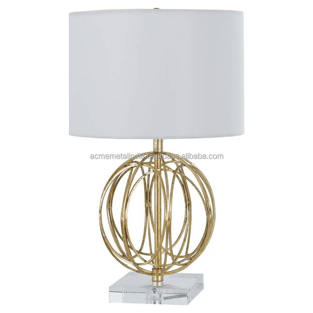  Прикроватный столик и настольная лампа Современная промышленная Настольная с металлическим основанием белый тканевый оттенок уникальный дизайн внутреннее освещение Декор