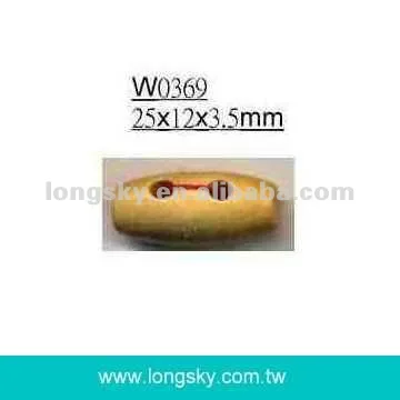 
(W0369) 3.5mm hole short wood toggle button 