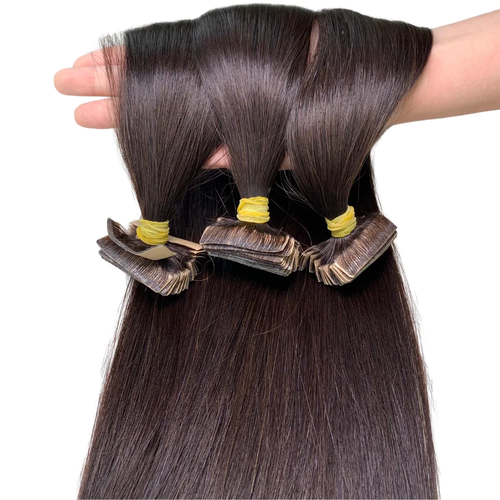 Tape In Weft Natural Straight Hair Extensions Bulk Sale Virgin Hair Beauty From Vietnam Manufacturer
