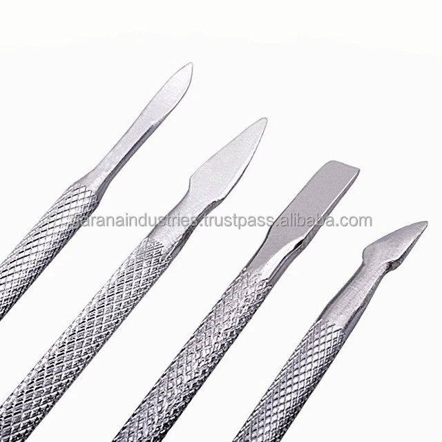  Маникюрный педикюрный очиститель для ногтей толкатель набор из 4 шт. нержавеющей стали Премиум-Качества пакистанского производства