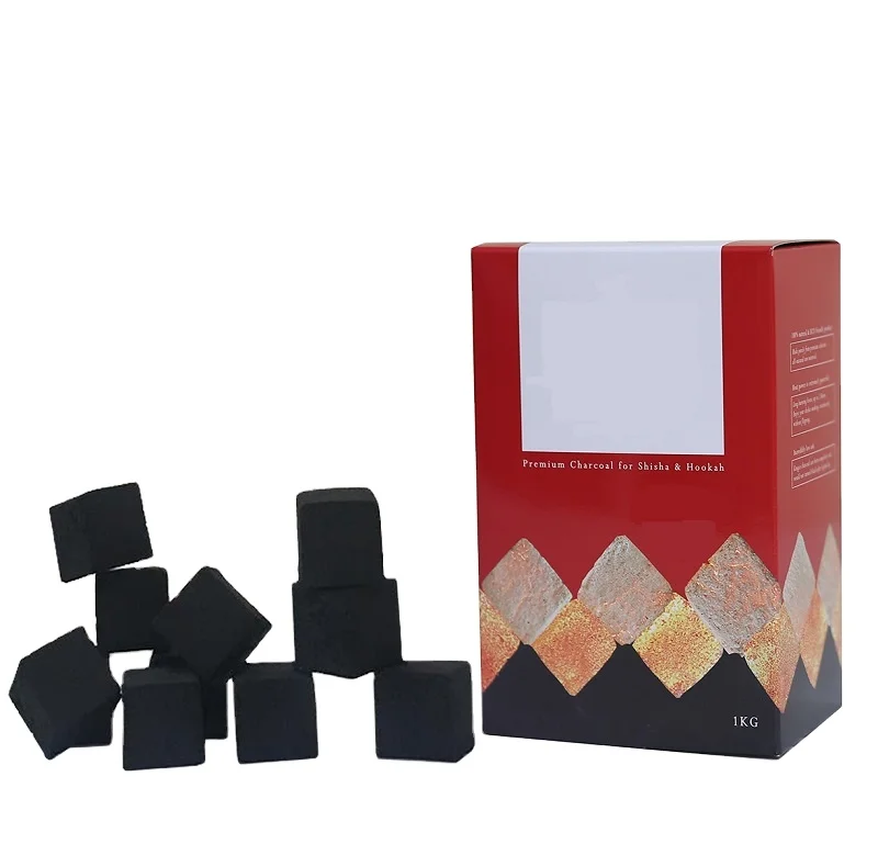 Best Seller Indonesia Vietnam Black Square 26*26*26 mm Cube Hookah Shisha Coconut Shell Charcoal Briquettes