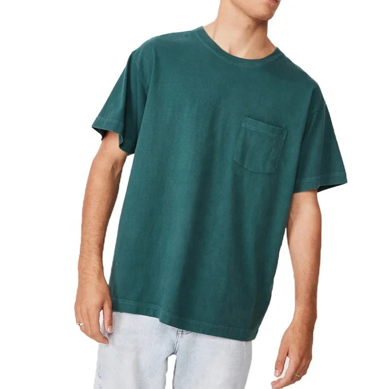 Wholesale Men Drop Shoulder T Shirt 65% Cotton 35% Polyester Summer T Shirt Men Muscle T Shirt Oversize Men Streetwear Clothes