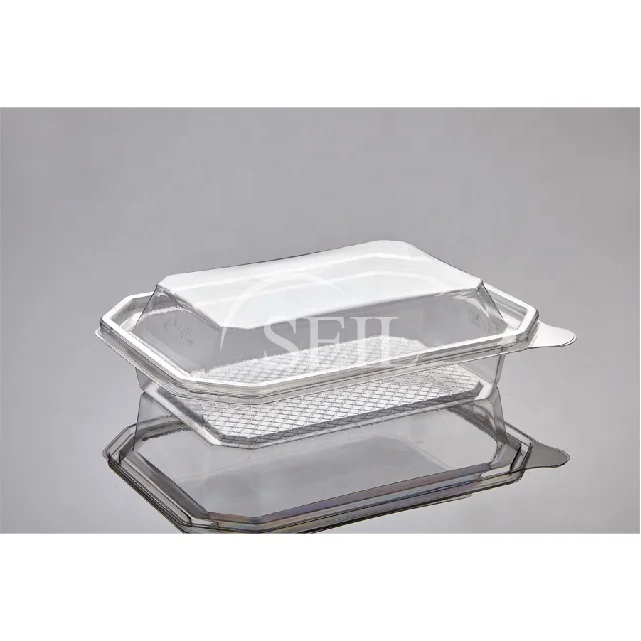 SL-201 150ml прозрачный пластиковый одноразовый Ланч-бокс для кухни черного цвета контейнер в Корейском стиле пластиковая упаковка