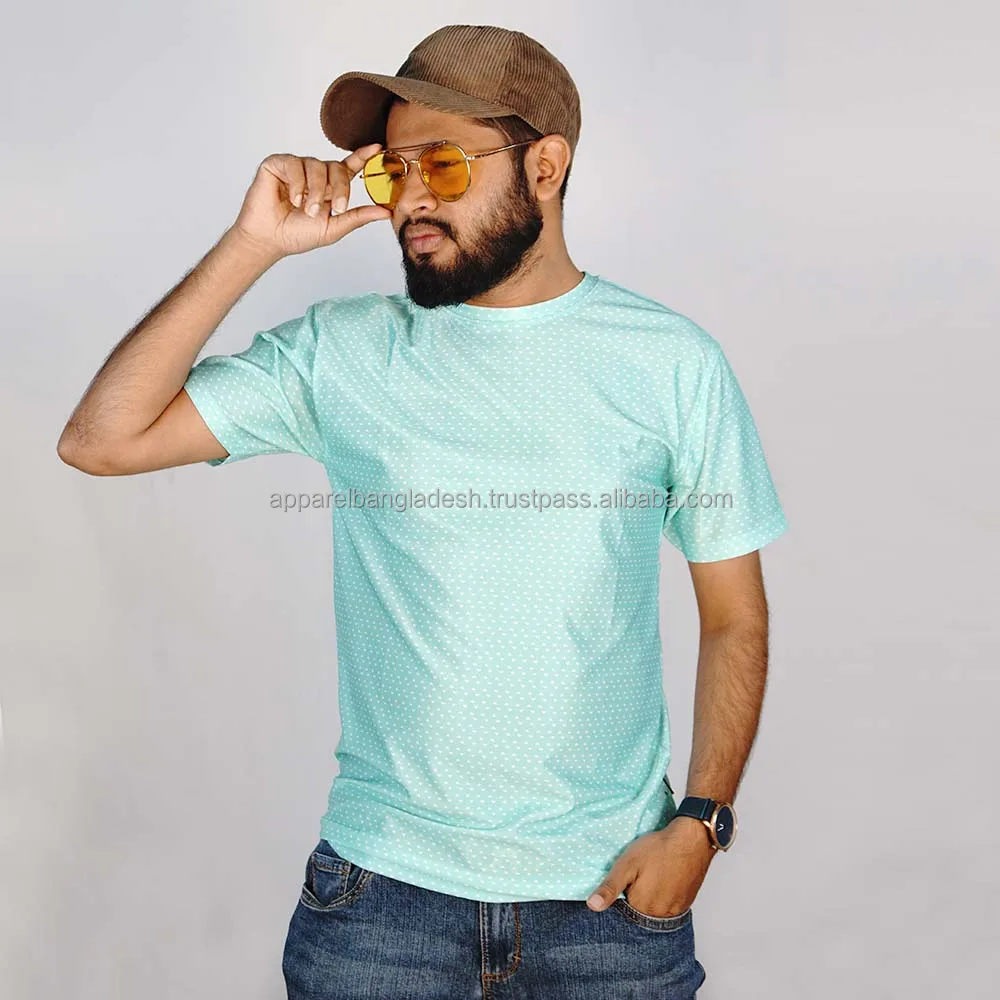 Customized Online Shop Regular Wear Sustainable Comfy Trending Printed Quick Dry Casual Men T-Shirts Wholesale 2023 Bangladesh