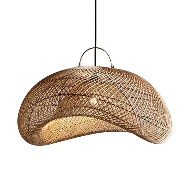 Подвесной бамбуковый светильник нового дизайна, подвесной домашний садовый декор, тканый абажур, сделано во Вьетнаме