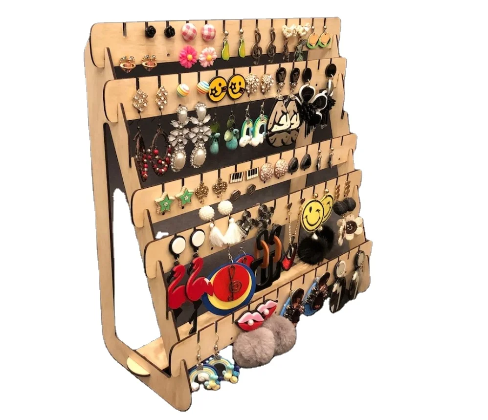 wooden rack shelf display