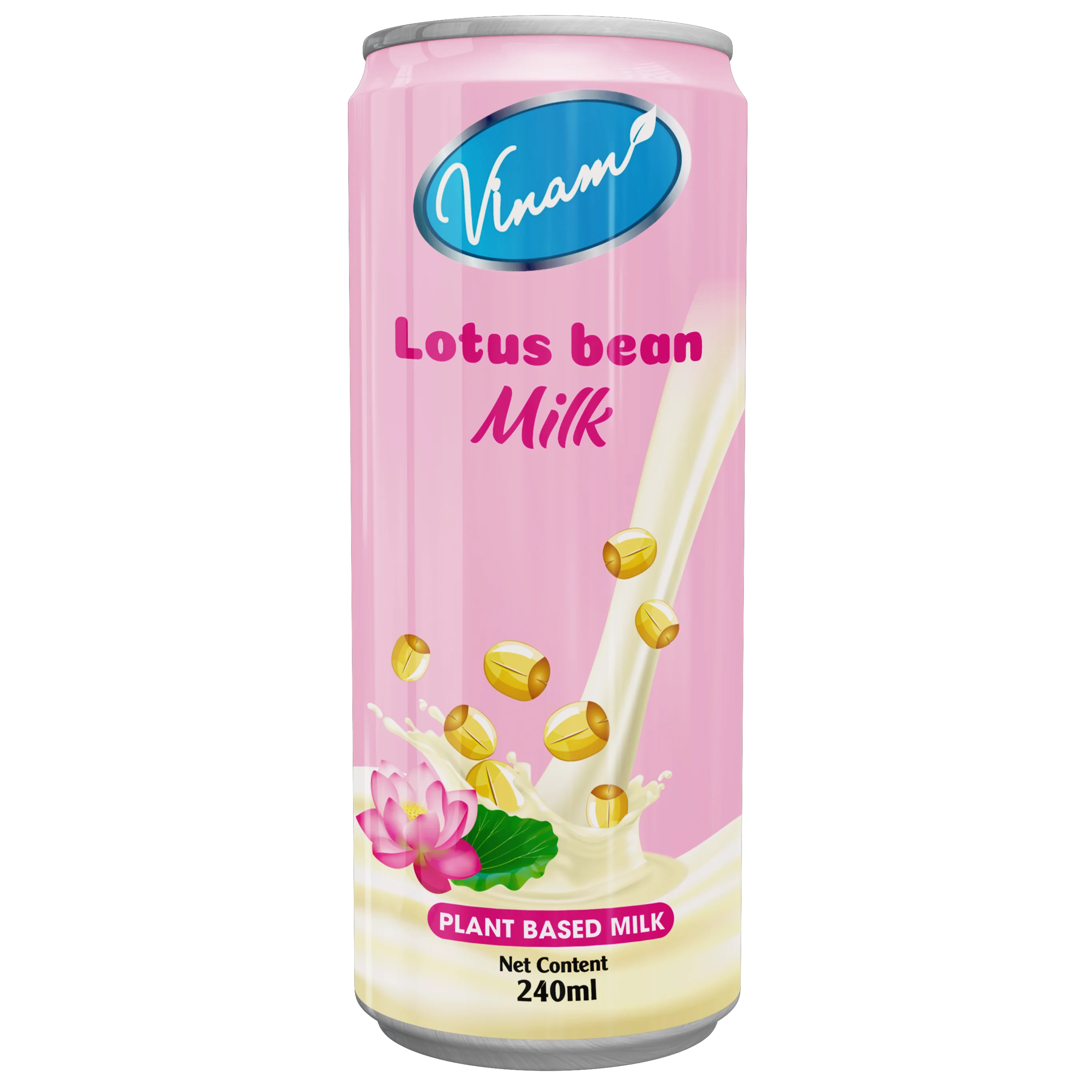 Fresh Lotus Milk Drink Canned 250ml/330ml OEM/ODM Private Label Natural Nut Bean Milk Drink for wholesale