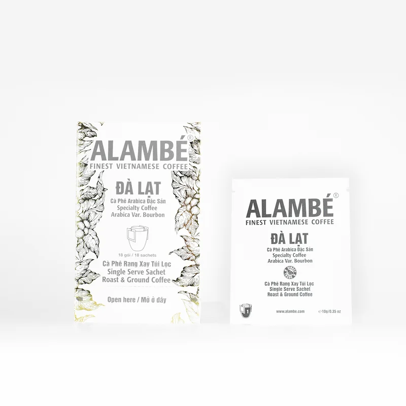 Best Seller Alambe Da Lat Roasted Whole Bean Coffee 500g Acidic Taste Traditional Harvesting & Planting Made In Vietnam