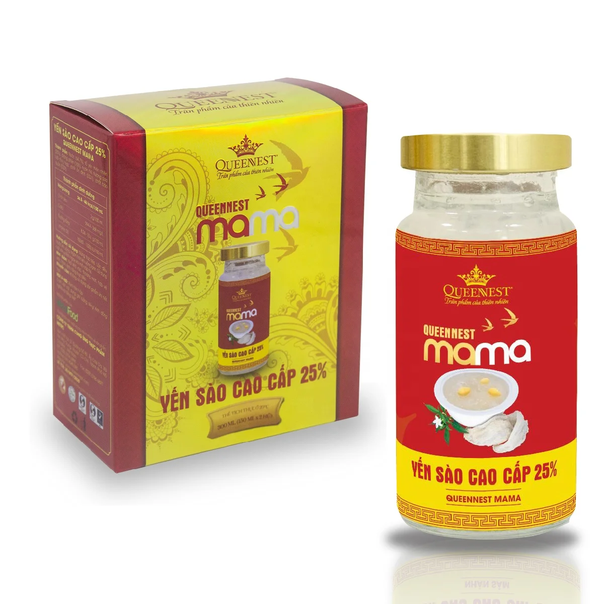 Премиум Птичье гнездо 25% QUEENNEST MAMA 150 мл (2 шт. в упаковке) из Вьетнама