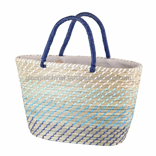 Hot trend Eco-friendly Hand-knitted Seagrass Straw Tote for Girls and Women Gifts from Vietnam