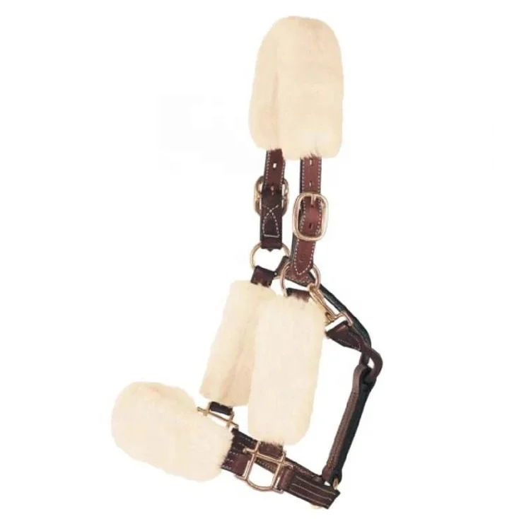 Fur Halter \ Best Buy Genuine Leather Fur Padded Horse Halter