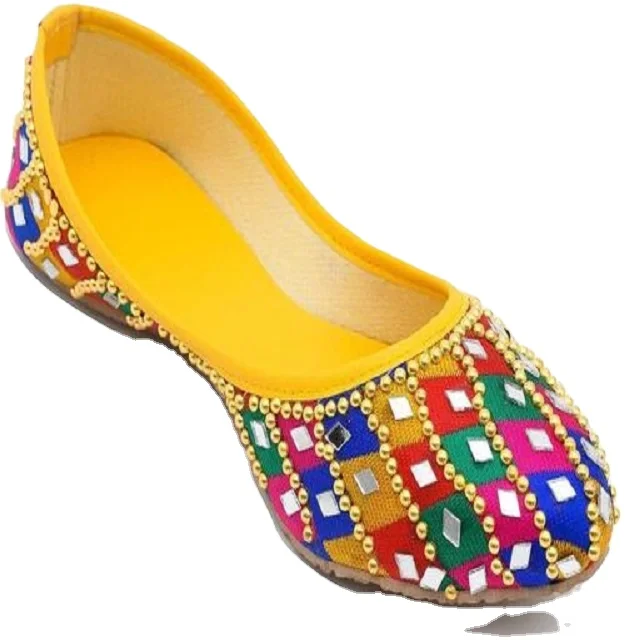 Punjabi Jutti Standard Traditional Look Mirror Multicolor Shoes Manufacturers In India At Best Market Price Good Quality